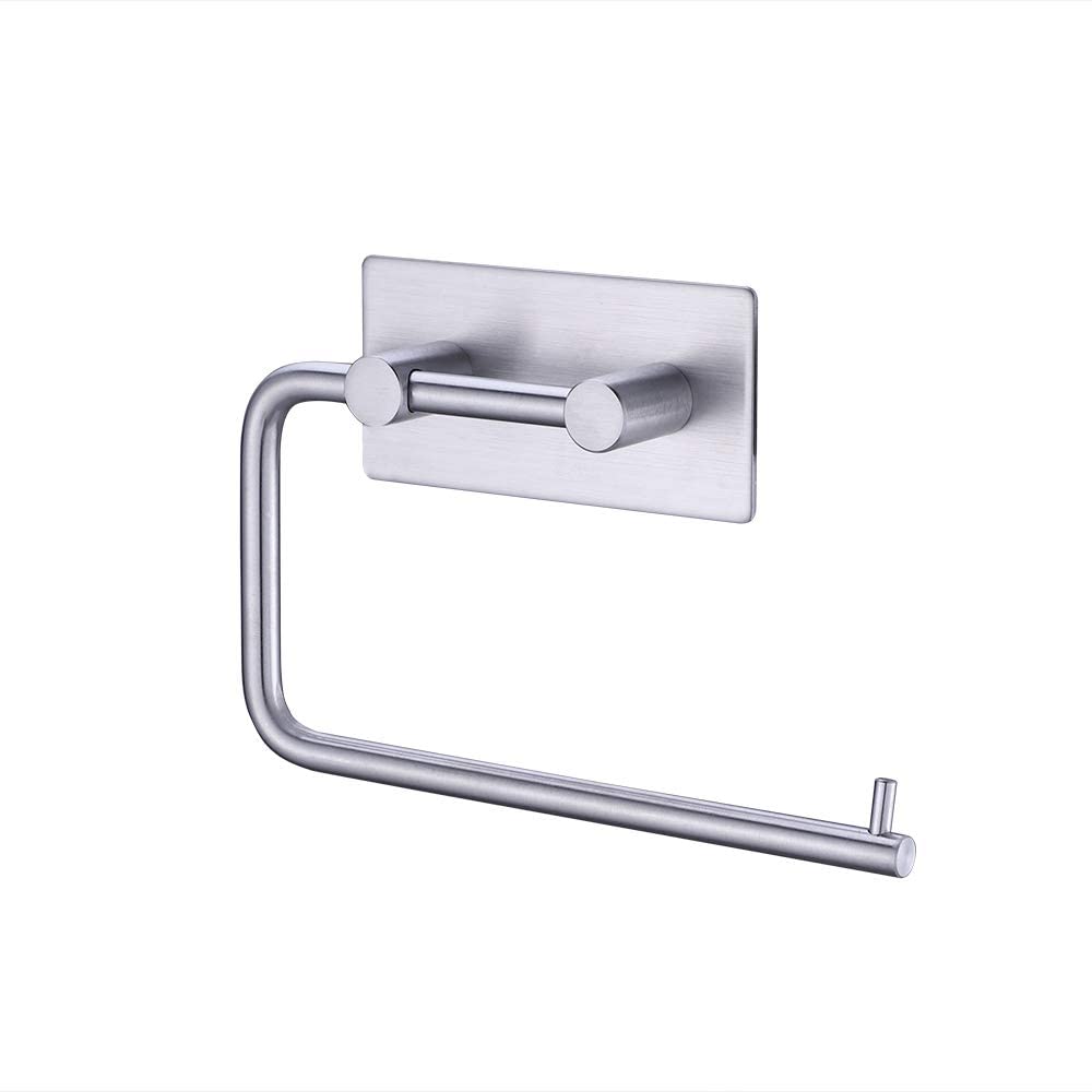 KES Toilet Roll Holder Self Adhesive Toilet Tissue Paper Dispenser Stick on Bathroom SUS 304 Stainless Steel Wall Mounted Brushed Finish
