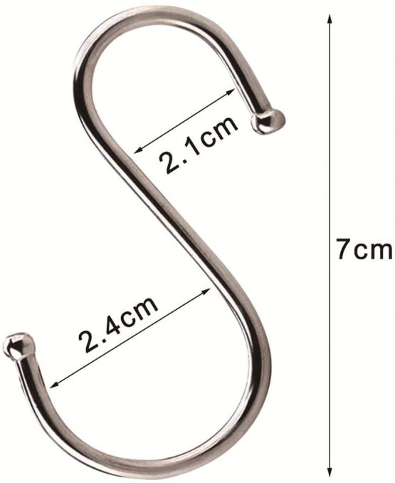 S Shaped Hanging Hooks S Hook Multi Purpose Hook Small 10PCS (S-7cm-10PCS) - Image 2