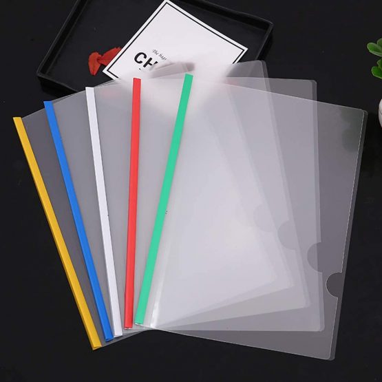 A4 Clear Clip Bar Files Report Project Presentation Slide Binder Folders - Image 4