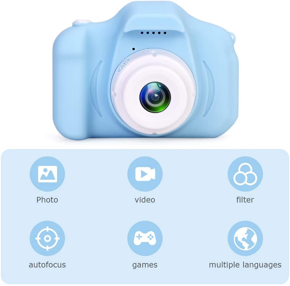 Faburo Kids Camera/Kids Digital Camera/ Mini Toy Camera with 1080P Screen & 32GB SD Card