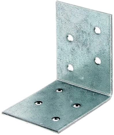 GAH-Alberts angle connector, value pack, galvanised, 330316, Stahlfarben, 50 x 50 x 40 mm / 25 Stk