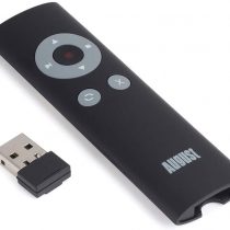 Wireless PowerPoint Clicker - August LP200 - Presenter with Shortcut Keys and Pointer - Remote Control Range: 15m - Presentation Skills eBook Included Black