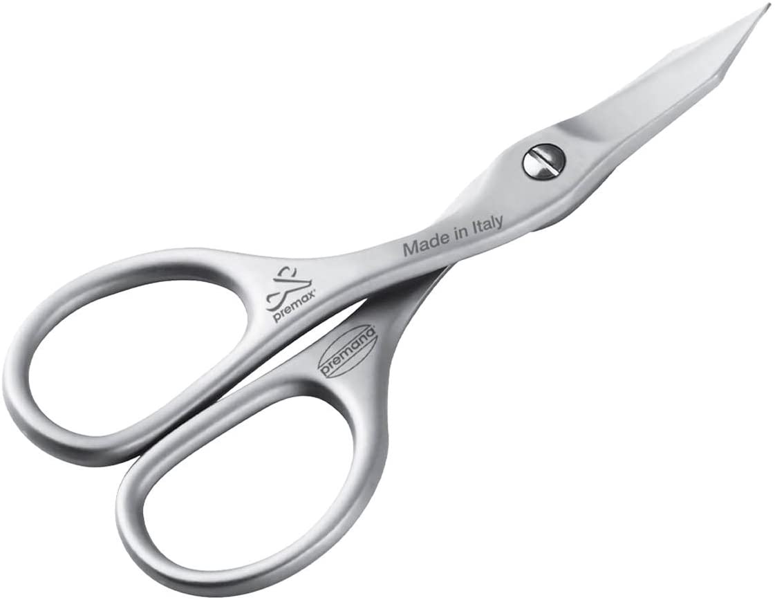 Premax V18530334MI Manicure Scissors, Stainless Steel, Sinua, Silver