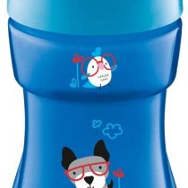 MAM Sports Cup, 330 ml, Trendy Non-Spill Cup for 12+ Months, Baby Cup Bottle with Free Flow Spout, Toddler Cup, Blue (Designs May Vary)