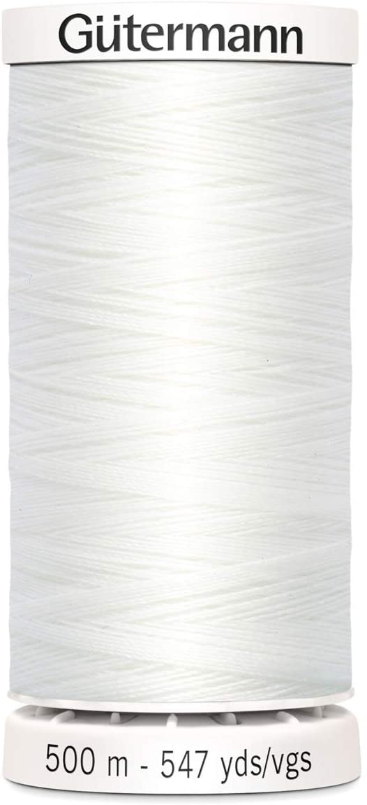 Gutermann White 500mtr/547yd Sew-All Polyester Thread, 5.5x3.5x3.5 cm