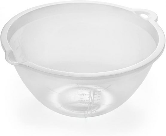 Addis Large 4 Litre Plastic Mixing Bowl, Clear