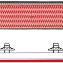 Reflector square rear red
