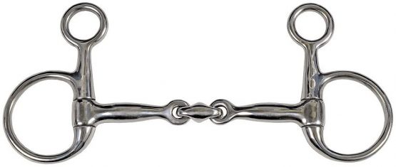 Anatomic Hanging Cheek French Link Snaffle | Baucher Bit 3 Piece Mouthpiece 13 mm width 14.5 cm Stainless Steel