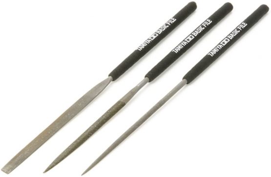 TAMIYA TAM74104 Basic 300074104 File Handle Plastic/RC 3-Piece Set