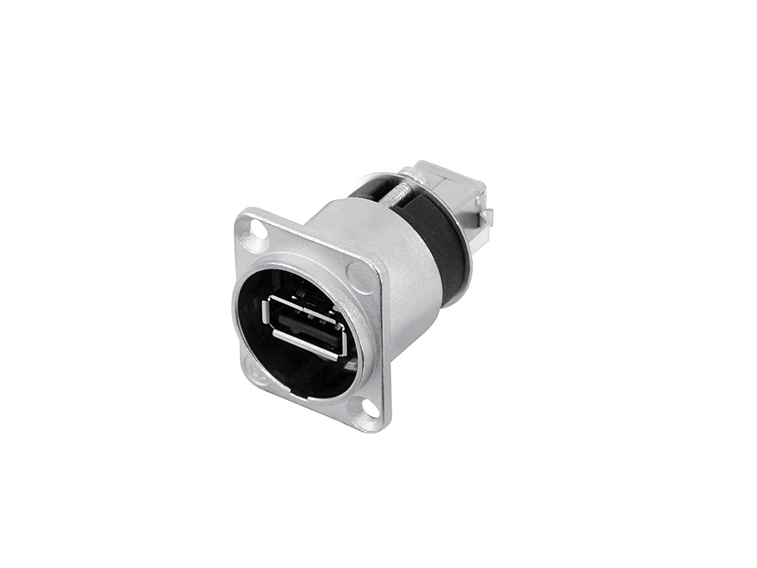 Neutrik NAUSB-W USB A to USB B Chassis Mounting Coupler, Silver, Einheitsgröße