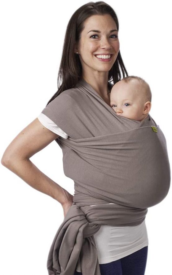 Boba Wrap Baby Carrier, Grey - Original Stretchy Infant Sling, Perfect for Newborn Babies and Children up to 35 lbs