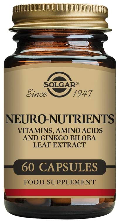 Solgar Neuro-Nutrients Vegetable Capsules - Pack of 60, White, 1 count (Pack of 60)