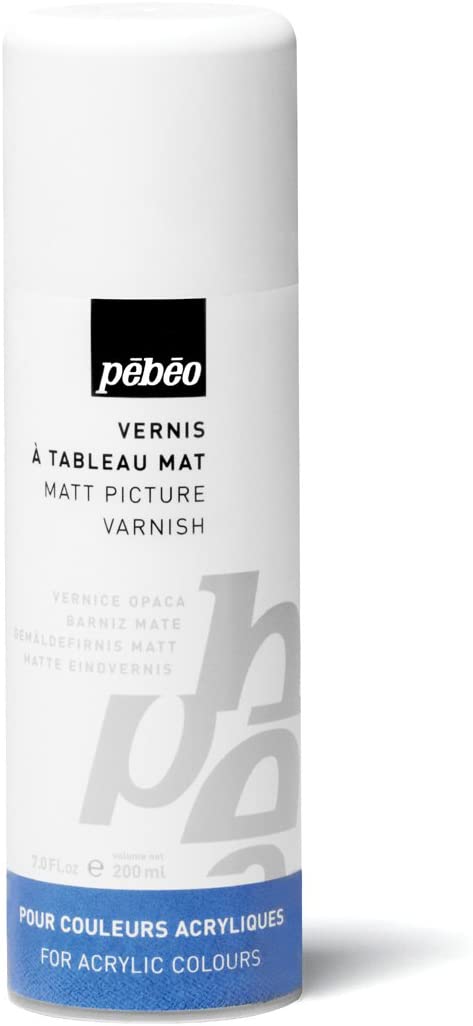 Pebeo 520225 200 ml Solvent Based Matt Varnish, Transparent, 200 ml (Pack of 1)