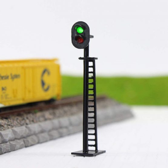 JTD03 5pcs Model Railway 2-Light Block Signal Green/Red HO Scale 6.4cm 12V Led Traffic lights for Train Layout New - Image 4