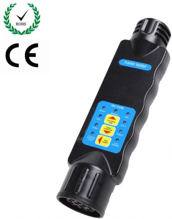 ETUKER 7 Pin Trailer Light Plug & Socket Wiring Circuit Tester, 12V 7 Pin Trailer Light Connector Cable Wiring Circuit Diagnostic Testing Tools Tester, for Caravan/RV/Trailer Light Diagnostic - Image 3