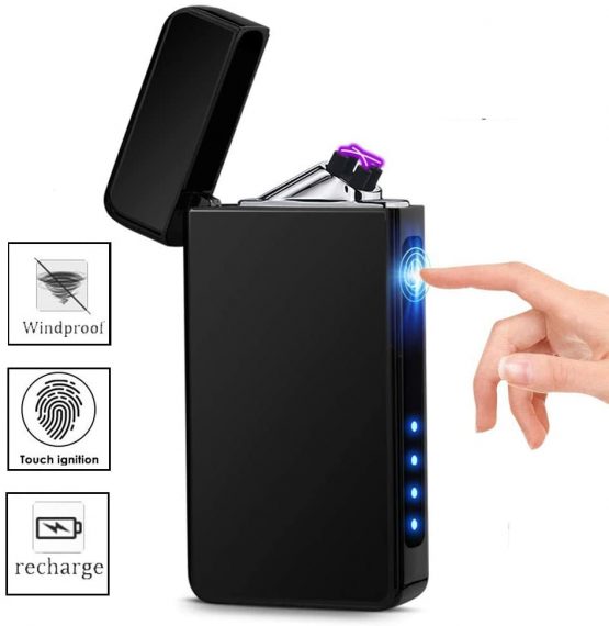 Dual Arc Lighter, USB Electronic Double Arc Cigar Lighter Rechargeable ...