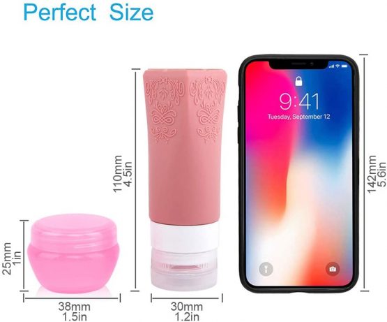 Silicone Travel Bottles, PYJR Travel toiletries, Leak Proof Makeup Liquid Travel Containers, for Shampoo, Toiletries, Lotion, Conditioner, 8Pcs (8PCS) - Image 2