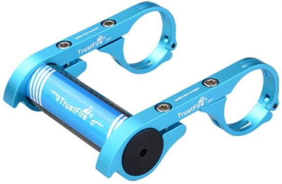 TrustFire HE01 Bicycle Mount Cycling Handlebar Mount Cycling Accessories Extender Holder for Bike Light, Flashlight, Stopwatch GPS Devices Sports Camera or Smartphones - Black Blue and Red