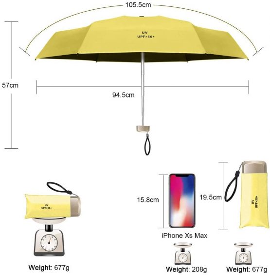 Vicloon Mini Umbrella, Pocket Umbrella, 6 Ribs Lightweight Compact Folding Umbrella Windproof Rain and Sun Umbrella with Reinforced Frame for Travel,School,Daily Life (Upgrade） - Image 2
