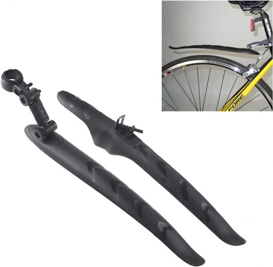 LIOOBO Bike Bicycle Fender Mud Guard Fender Front and Rear Mudguard for Road Bike Moutain Bike Black