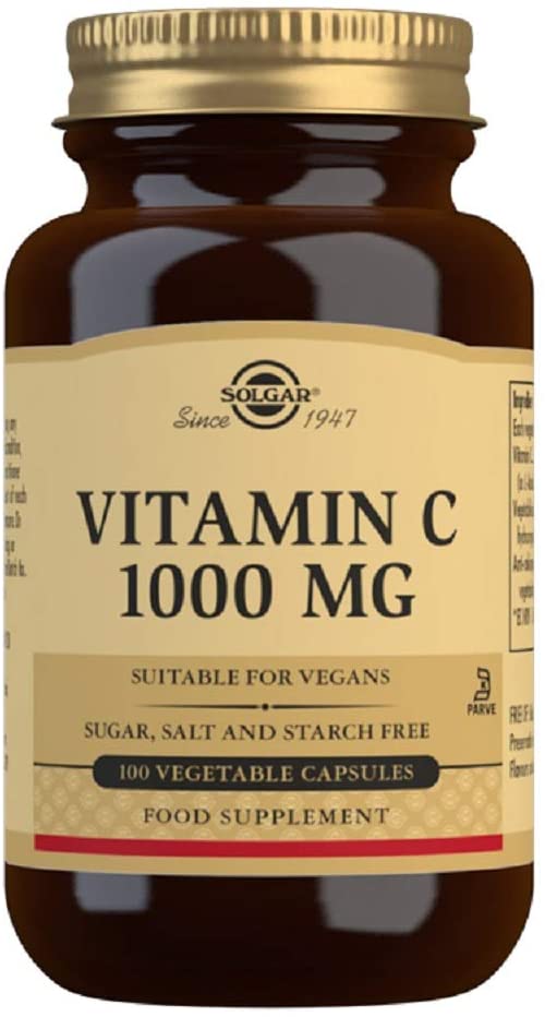 Solgar Vitamin C 1000mg - Healthy Immune System - Helps Fight Free Radicals - Vegan - Pack of 100 Capsules