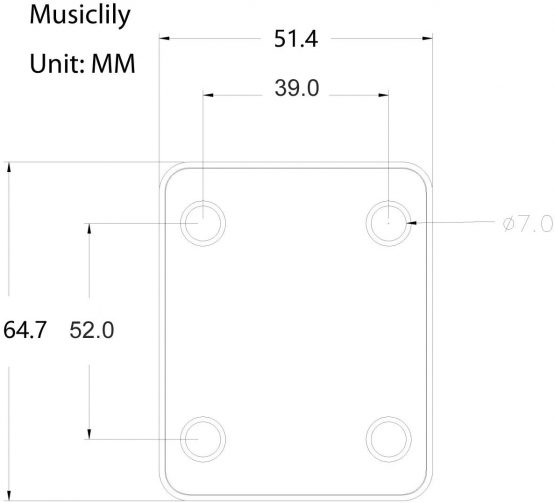 Musiclily Metal Guitar Neck Plate for Fender Stratocaster Telecaster Electric Guitar or Bass,Gold - Image 4