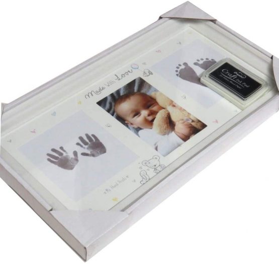 Baby Keepsake Footprint Hand Print Photo Frame Ink Pad Picture Frame Baby Shower Baby Memories Baby Gift Baby Foot Print Hand & Foot Print Photo Frame Child New Born Baby - Image 3