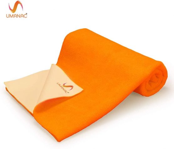 Umanac Baby Waterproof Crib Sheet, Bed Pad, Bed Wetting Underpads, Washable, Reusable Baby Bed Mattress Protector for Toddler, Children and Adults Orange, Small (70 cm x 50 cm) - Image 2