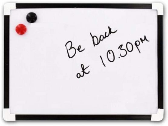 A4 Dry Wipe Magnetic Whiteboard Mini Office Notice Memo White Board and Eraser - Image 2