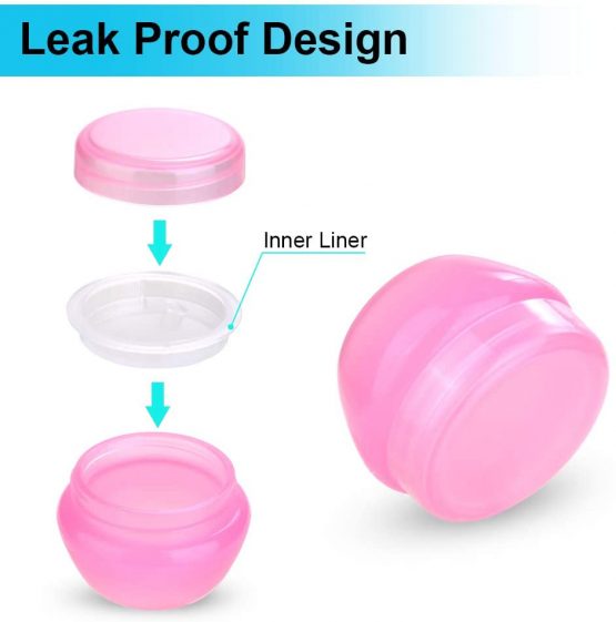 Empty Sample Containers for Cosmetics, Zingso 12 Pieces 5/10/20 Gram Travel Size Cosmetic Sample Pot Jars Containers with Leak Proof Inner Liners for Cream/Makeup/Lip Balm (12pcs Mixed (5g,10g,20g)) - Image 2