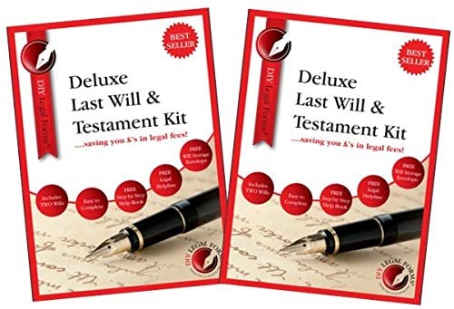 DIY Legal Forms Deluxe Last Will and Testament Kit 2020 Edition. (2 ...