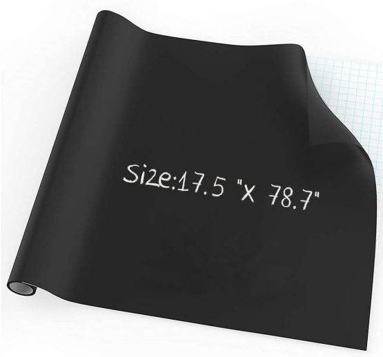 Chalkboard Paper - 1 Roll Vinyl Blackboard Wall Chalk Bord Sticker, Giveaway of Free: 5 Colored Chalk & 1 Erasable White Chalk Marker - 17.5" x 78.7" - Image 3