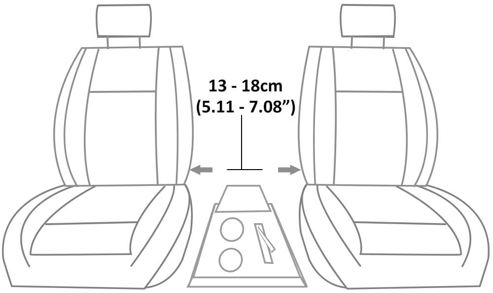 Universal 48013 Car Armrest Arm Rest Centre Console Storage Box Sliding Top Faux Leather Black - Image 2