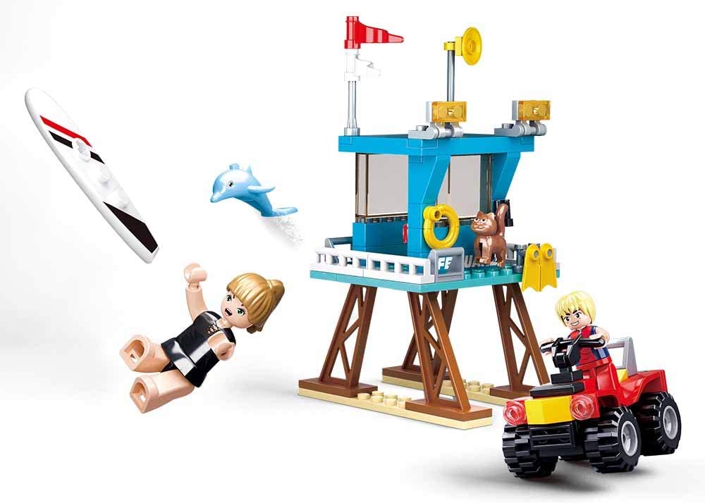 Sluban BEACH RESCUE - Life guard tower, Multicolor, Medium - Image 4