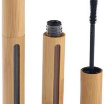2PCS 6ml/0.2oz Empty Eco Bamboo Shell Eyelashes Tube Mascara Vials Jars with Stopper and Brush Eyelash Growth Oil Bottle Holder Container Makeup Beauty Tool