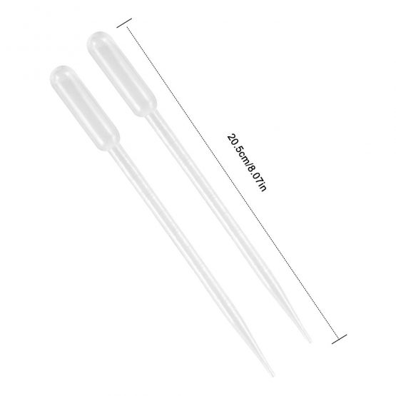 Dokpav 100PCS 5ML Plastic Transfer Pipette, Graduated Pipettes Dropper, Disposable Plastic Dropper, Essential Oils Pipettes, Liquid Droppers, Washable Pipettor Measuring for Mixing Acrylic Paints Lab - Image 2