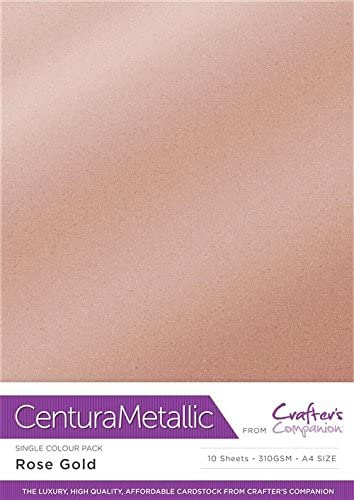 Centura Metallic Single Colour 10 Sheet Pack-Rose Gold, Cardstock, 34.4 x  22.5 x 0.5 cm – BigaMart