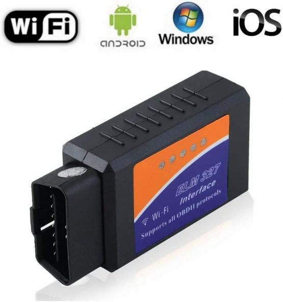 OBD2 Scanner WiFi Car Engine Fault Code Reader Reset Adapter for iPhone IOS Android Windows, Auto Check Clear Engine Light CAN ODB2 Diagnostic Scan Tool