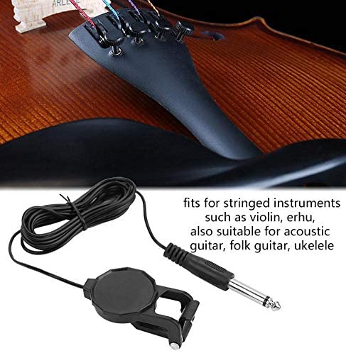 Violin Pickup, 3m 6.35mm Diameter Audio Jack Clip-on Microphone Piezo Violin Acoustic Guitar Pickup, As shown in the picture - Image 3