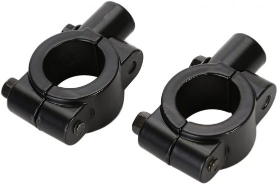 OSAN Universal Motorcycle Handlebar Mirror Mount 10mm 7/8" Black Aluminum Clamp - Image 4