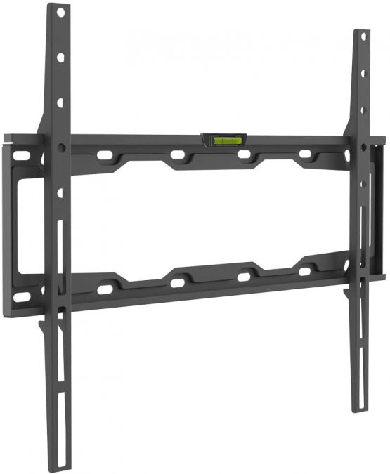 Barkan TV Wall Mount, 19 - 65 inch Fixed Flat / Curved Screen Bracket, Holds up to 110lbs, Auto Lock Patented, Very Low Profile, Fits LED OLED LCD