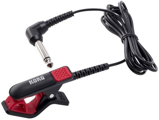 KORG CM-300-BKRD Improved Design Contact Microphone for Clip-Type Tuners - Black/Red