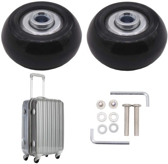 Leen4You Luggage Suitcase Replacement Wheels with Screws Axles Repair Tool for Luggage Suitcase Trolley,Skate Replacement Wheels(Pack of 2) (54mm x 18mm x 6mm) - Image 4