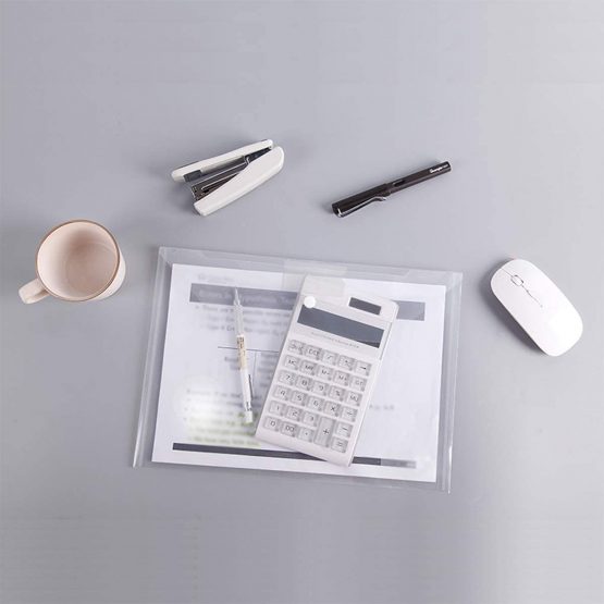 Clear Plastic Wallets A4 Folders Document Popper Files Wallets with Pocket 24 Pack - Image 4