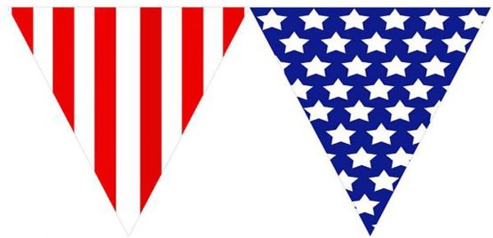 Amscan 120057 - 4th July USA Stars & Stripes Pennant Bunting - 3.65m - Image 2