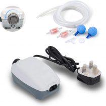 HITOP Aquarium Air Pump with Accessories, Whisper Aerator, Silent Oxygen Pump for Fish Tank 30L to 400 Litres (White)