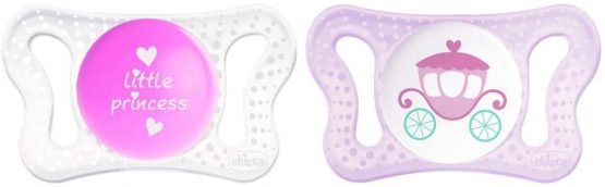Chicco Physio Micrò – Pack of 2 Silicone Dummies Newborn 0 – 2 Months Random Models, Pink - Image 2