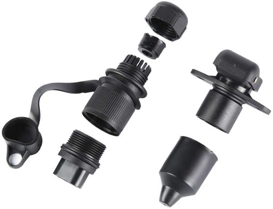 ETUKER 3 Pin Trailer Plug and Trailer Socket, 12V 3 Pinwaterproof Trailer Plug and Socket Connectors for Caravan/Truck/Boat/RV/Cars/Tractor/Trailer Accessories (New 2 mount point) - Image 4
