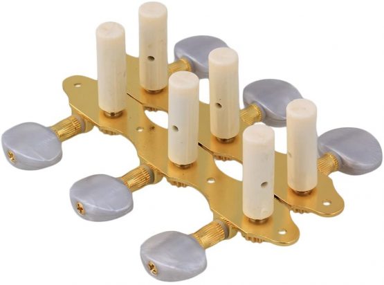 BQLZR Golden Plated Classical Guitar Tuners Machine Heads Pearled Tuning Pegs - Image 2