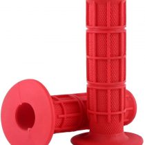 Motorcycle Handlebar Grips, 1 Pair 22mm 7/8 Inch Universal Rubber Motorcross Handle Grips Anti Slip Motorbike Handlebar Grips Hand Grips(Red)